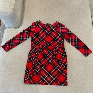 H&M L.O.G.G Girls Red Plaid Holiday Dress